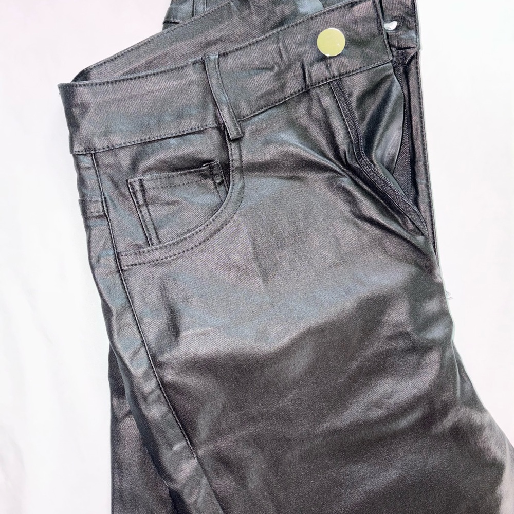Zara Glossy Black Trousers
